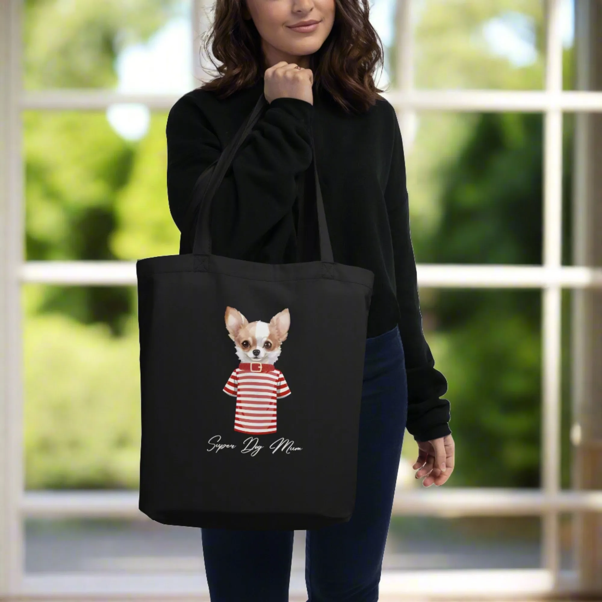 Chihuahua super dog mum, Eco Tote Bag