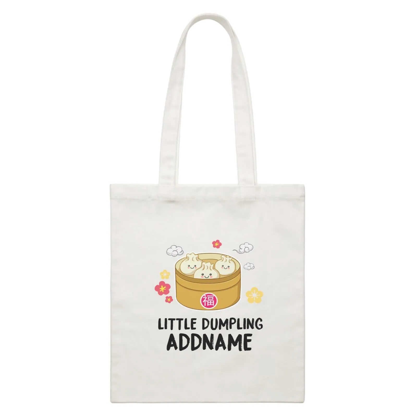 Chinese New Year Little Dumpling White Canvas Bag