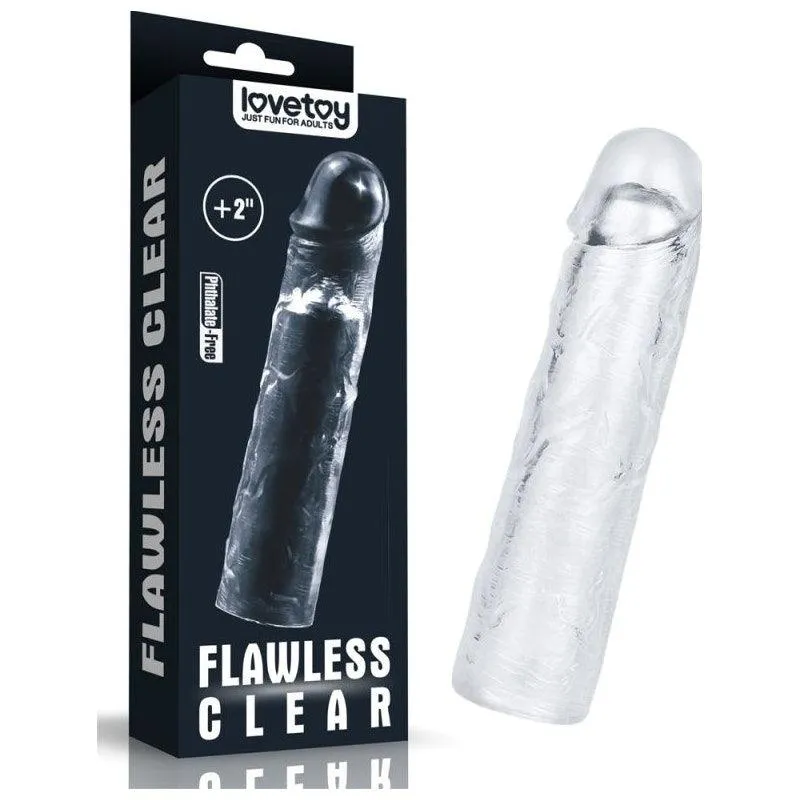 Clear Penis Extender Sleeve Plus 2in