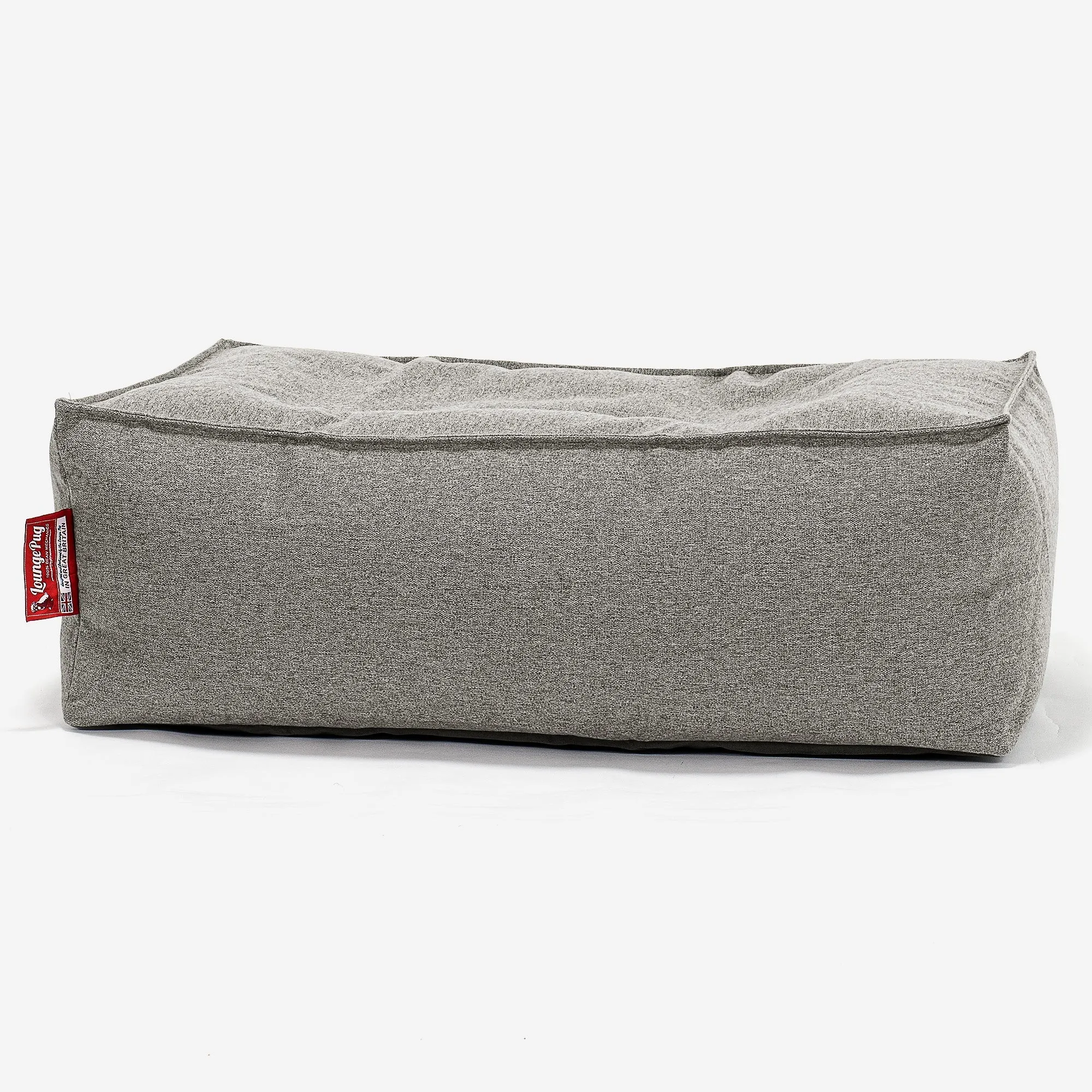 CloudSac 100 Memory Foam Footstool - Interalli Wool Silver