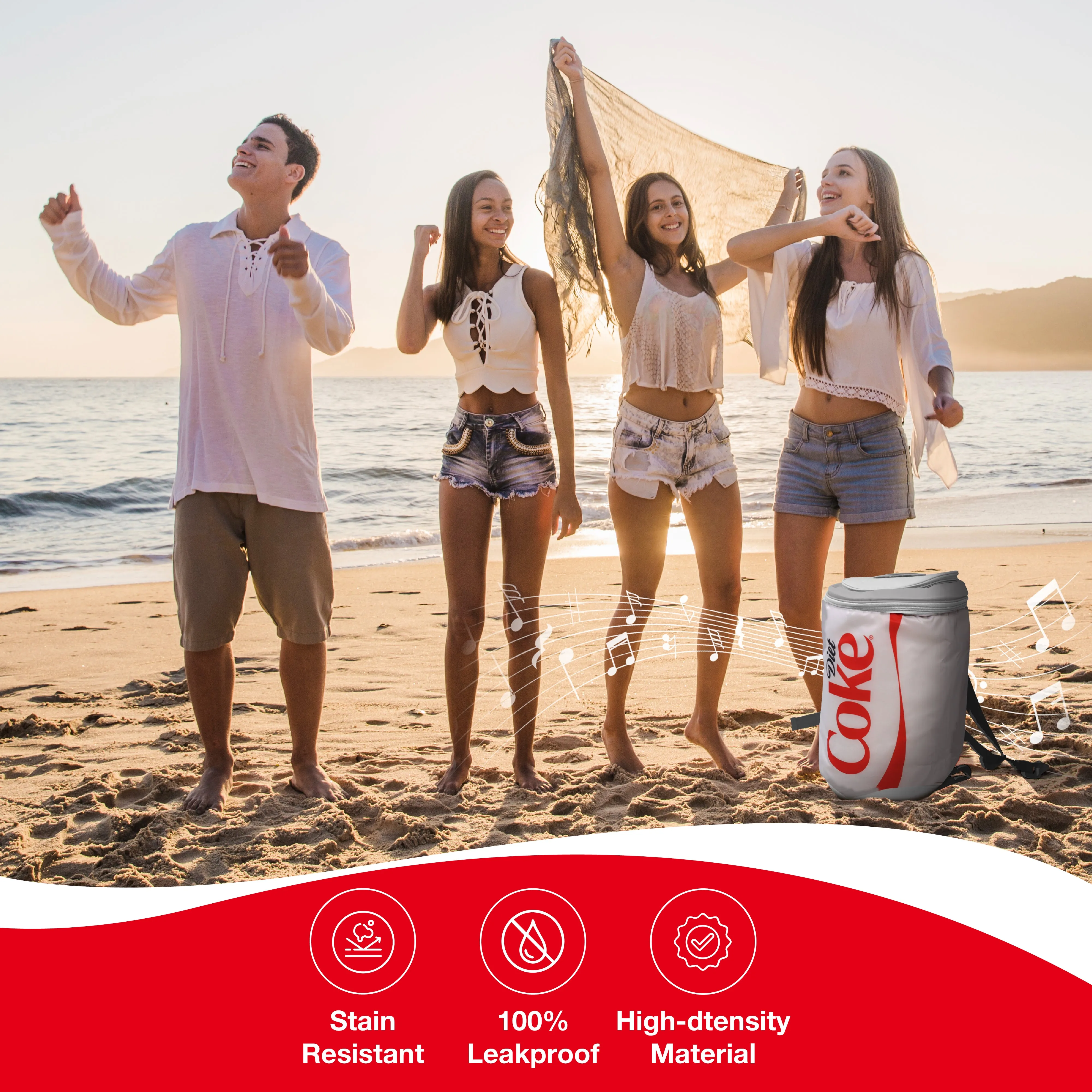 Coca-Cola/ Diet Coke Can Shaped Cooler Bag with Built-in Bluetooth Speakers