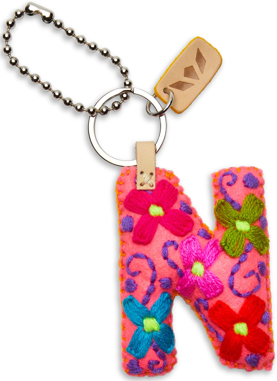 Consuela | Pink Felt Letter Charms