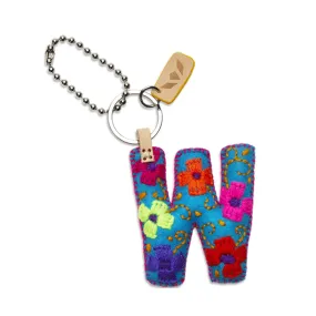 Consuela "W" Turquoise Felt Charm