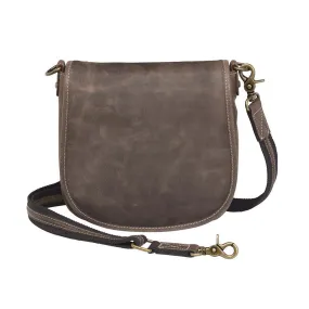 Crossbody Flap Bag, Distressed Buffalo