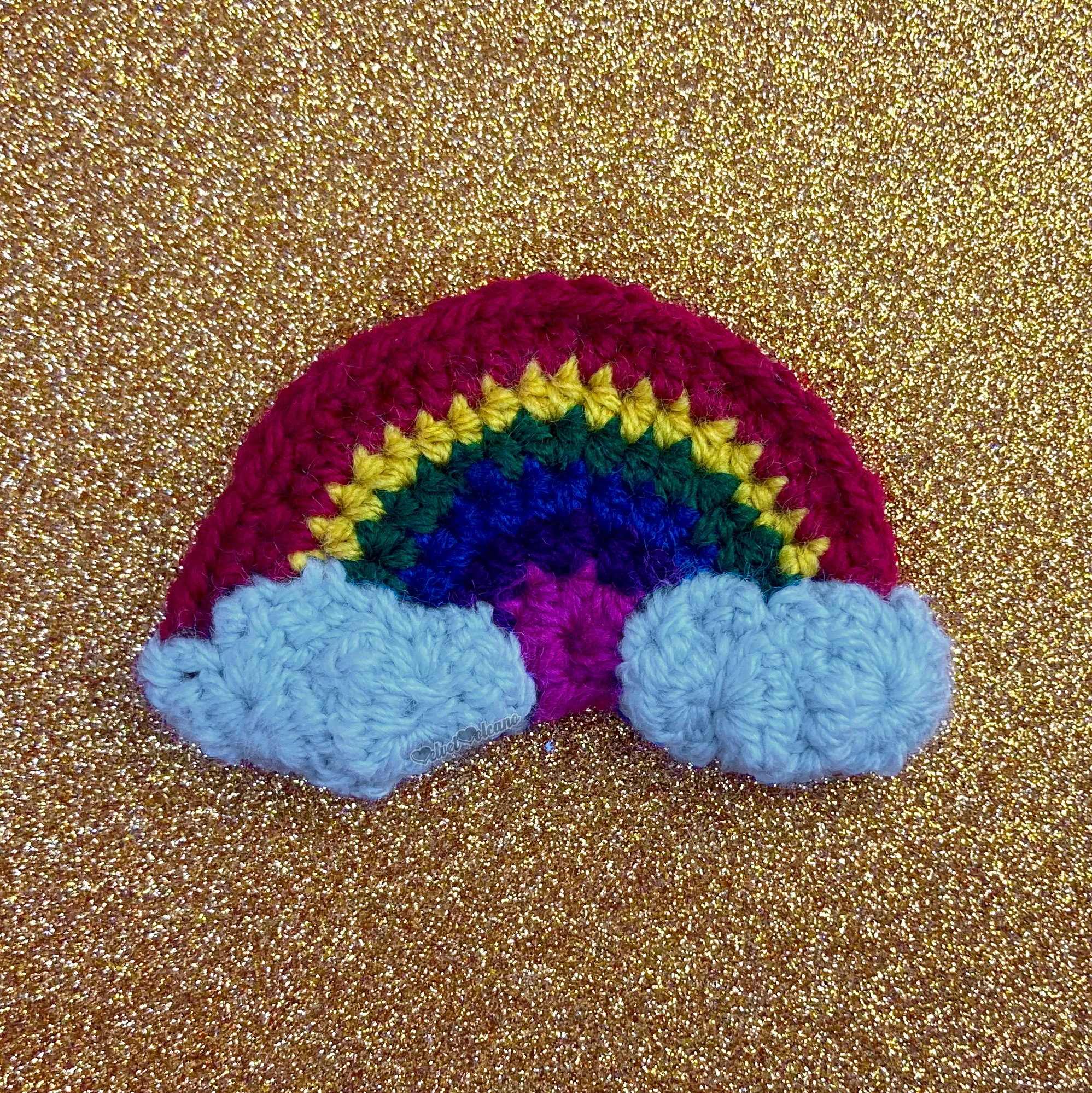 Dark Rainbow Cloud Hair Clip