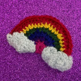 Dark Rainbow Cloud Hair Clip