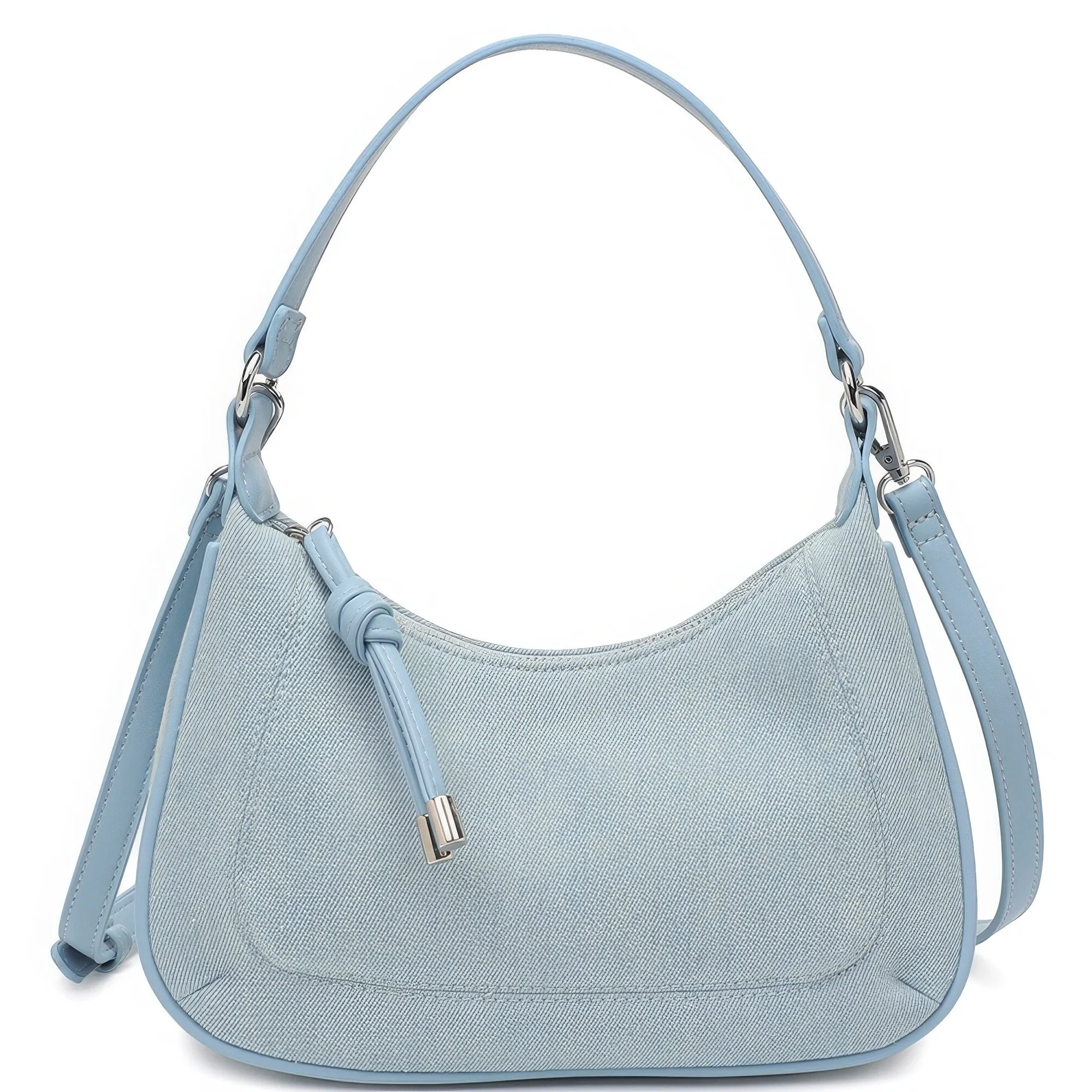 Denim Texture Shoulder Crossbody Purse