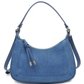 Denim Texture Shoulder Crossbody Purse