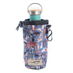 Dog Park (Dark Blue) Water Bottle Holder