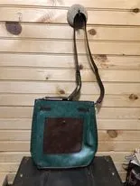 Duo Color Purse - Green / Dk Brown