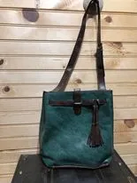 Duo Color Purse - Green / Dk Brown