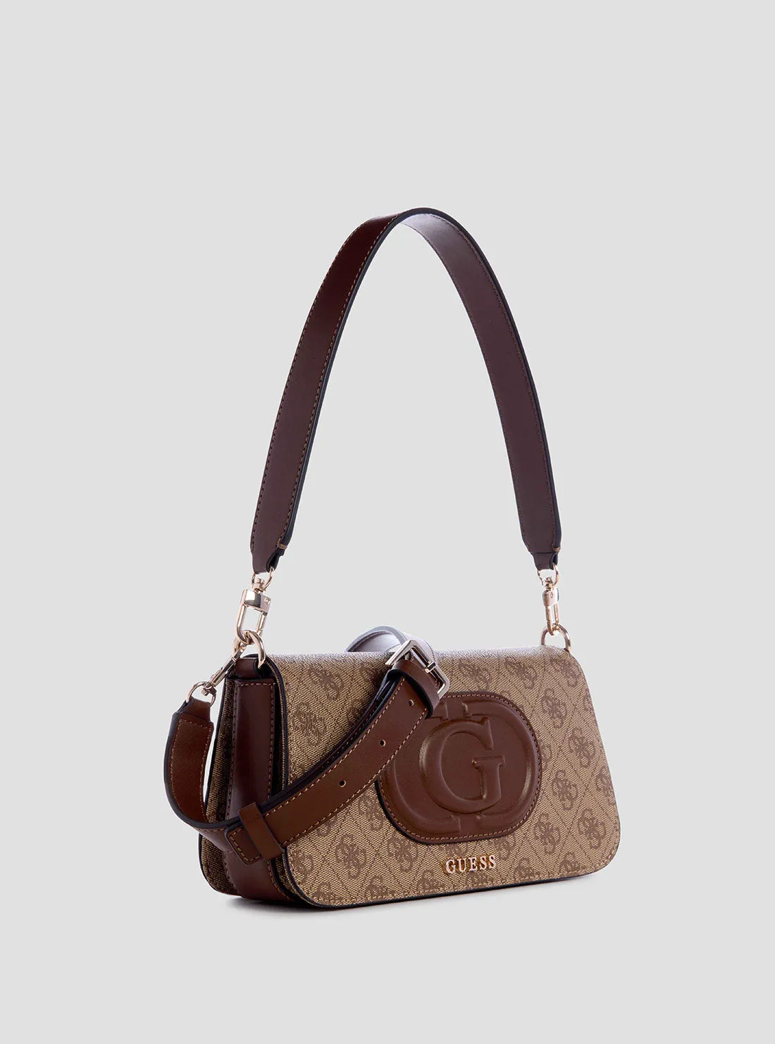 Eco Brown Logo Mietta Shoulder Bag