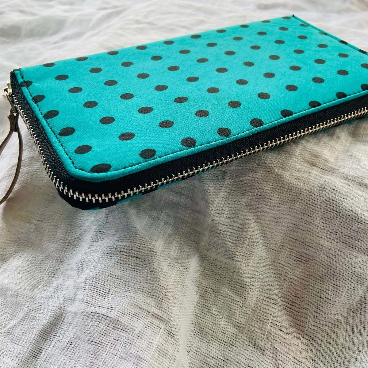 Eco-Friendly Hand-made Wallet - Green Polka