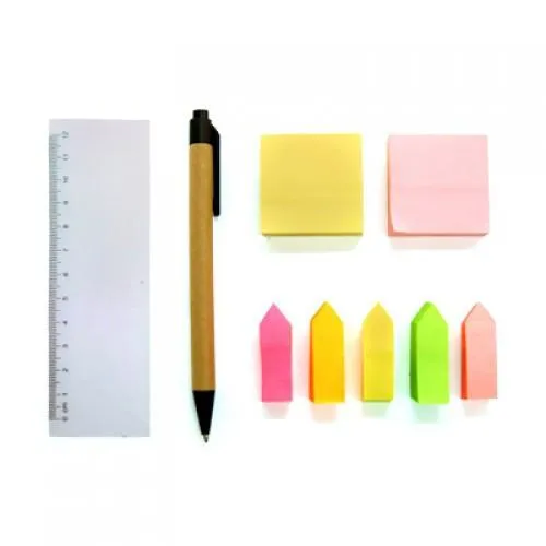 Eco Friendly Post-It Pad With Ruler And Pen