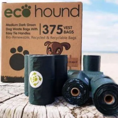 Ecohound 375 Dog Poop Bags with Handles- Medium Bag