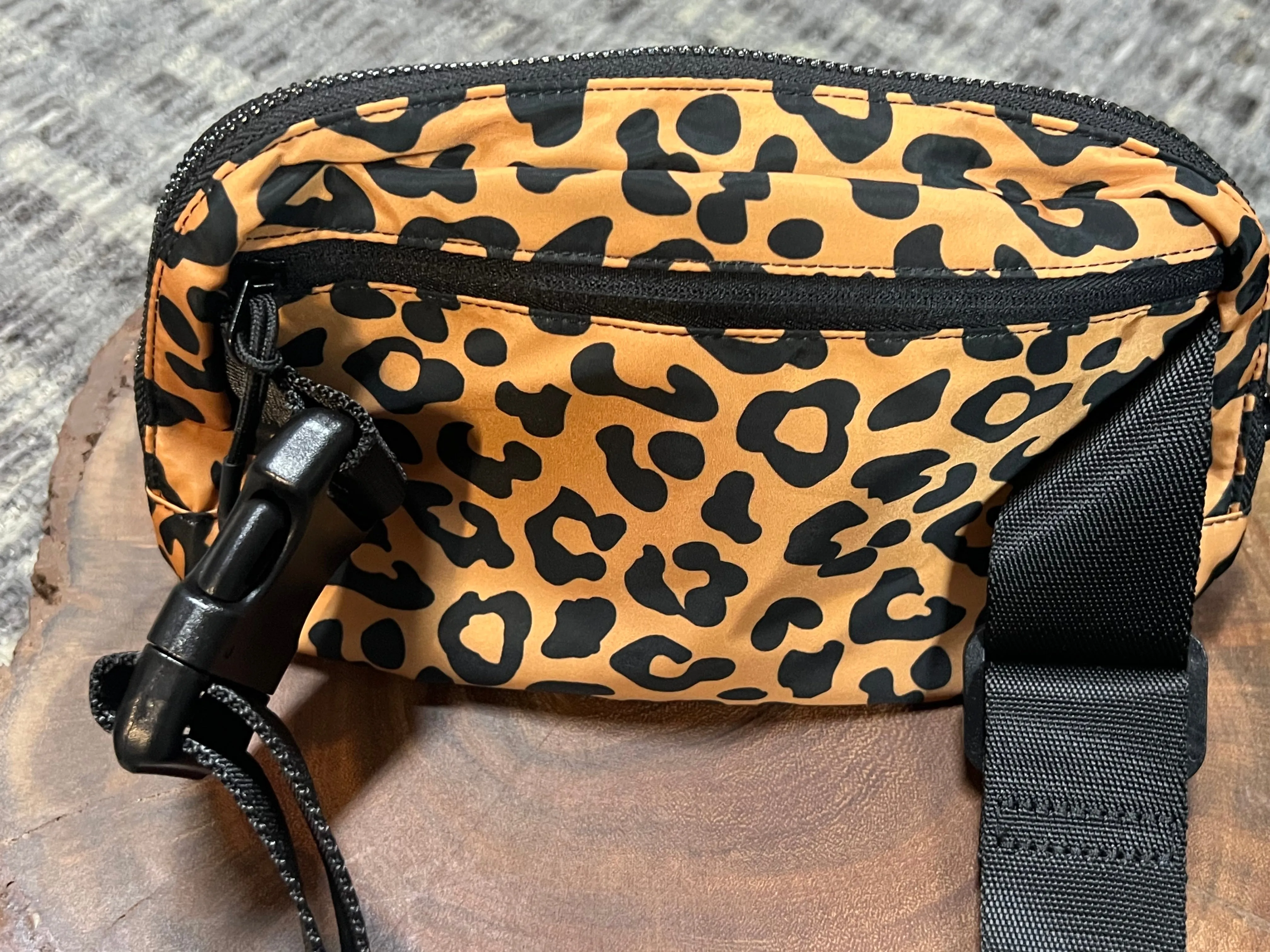 Fanny Pack/Cross Body Purse - Taupe Leopard