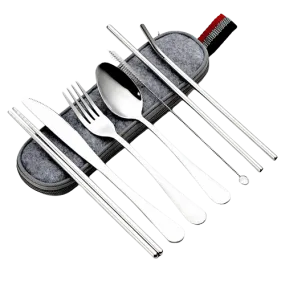 Faroot - 8Pc Stainless Steel Cutlery set in felt bag