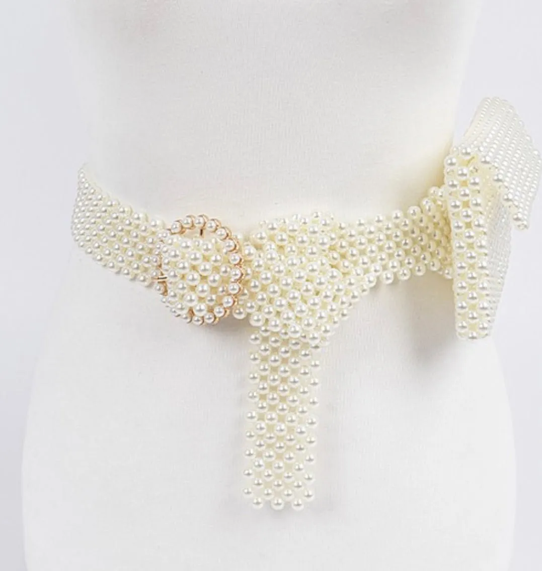 Faux Pearl waist belt bag