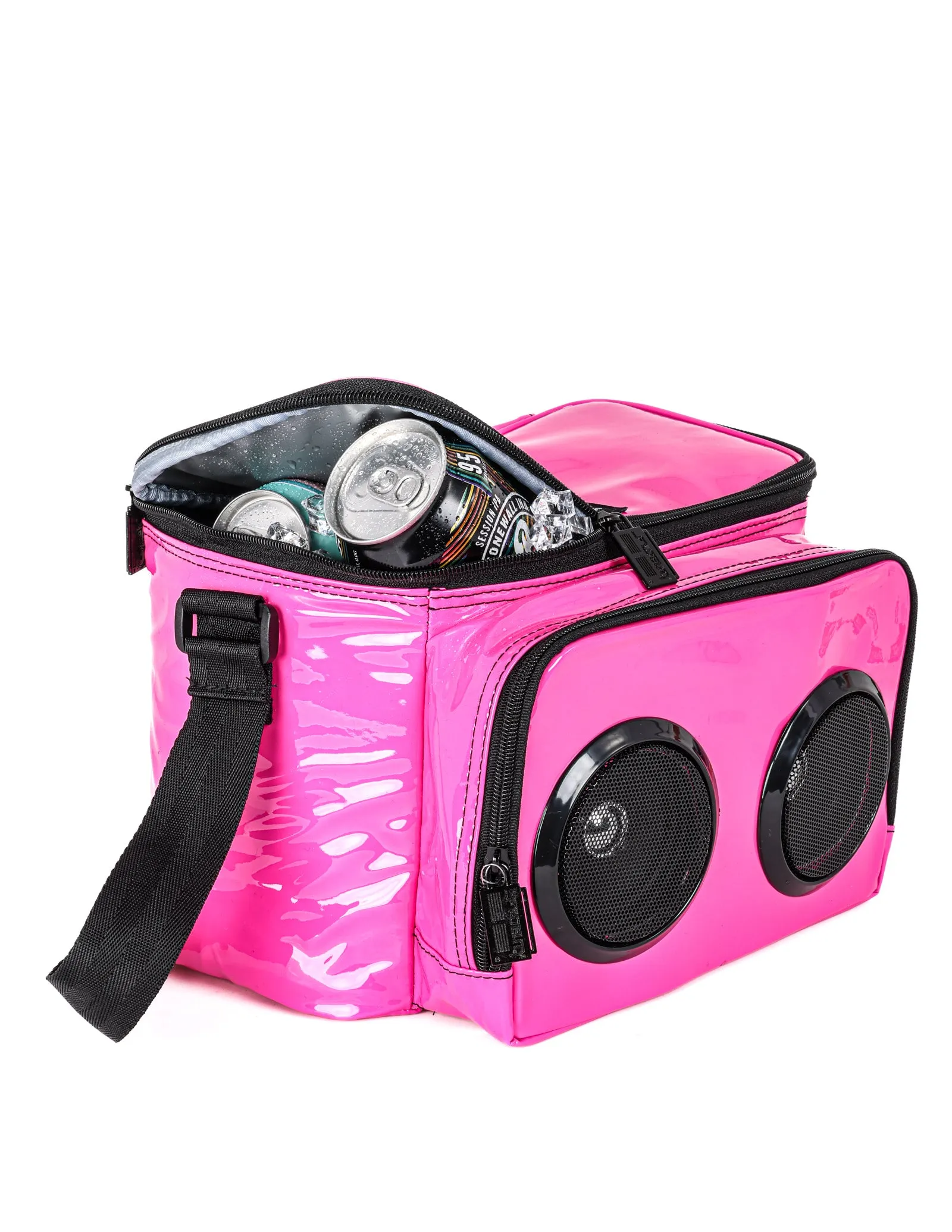 FI-HI Cooler | Bluetooth Speakers | 12-Can |Patent Pink