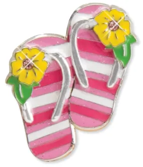 Finders Key Purse - Striped Flip Flop