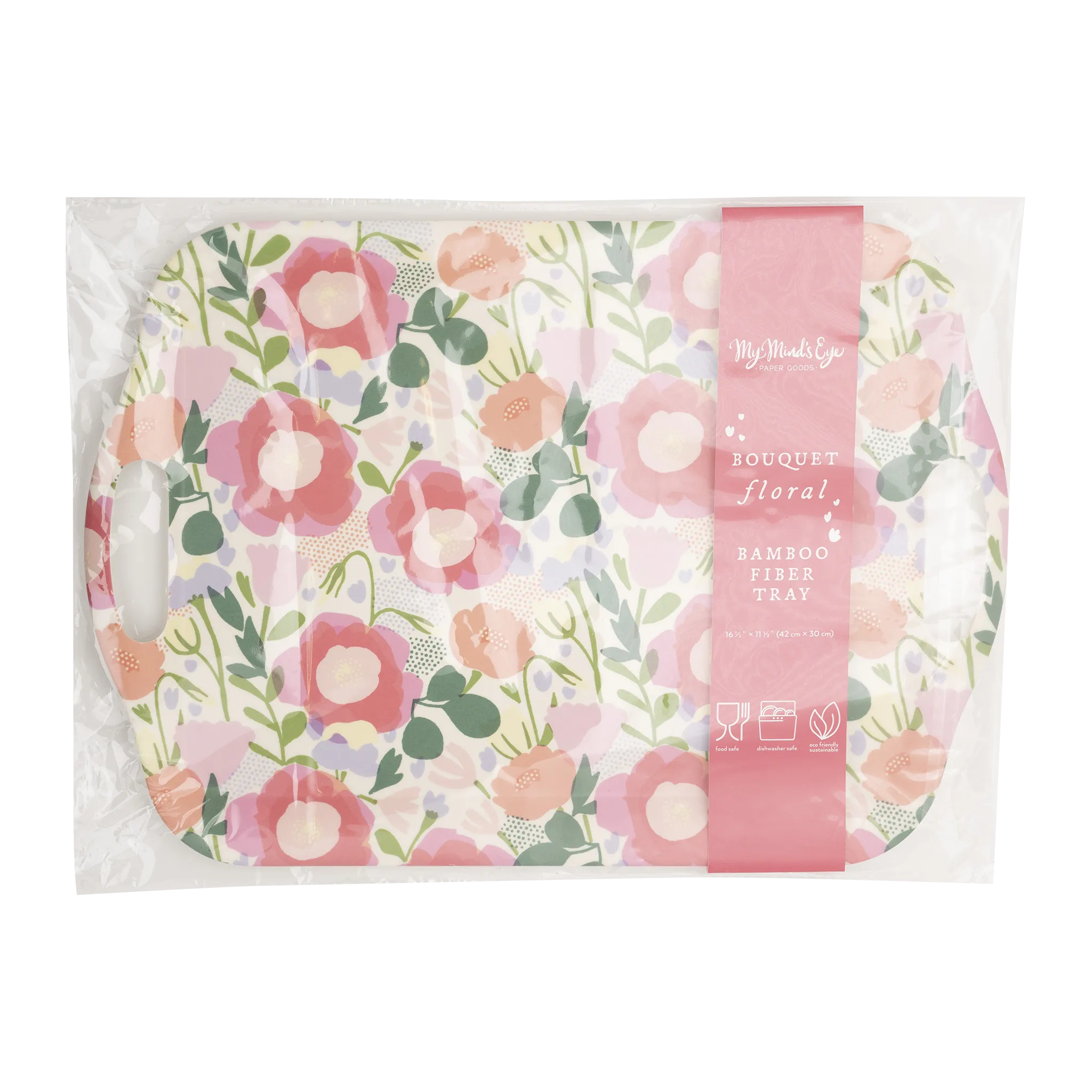 Floral Reusable Bamboo Tray