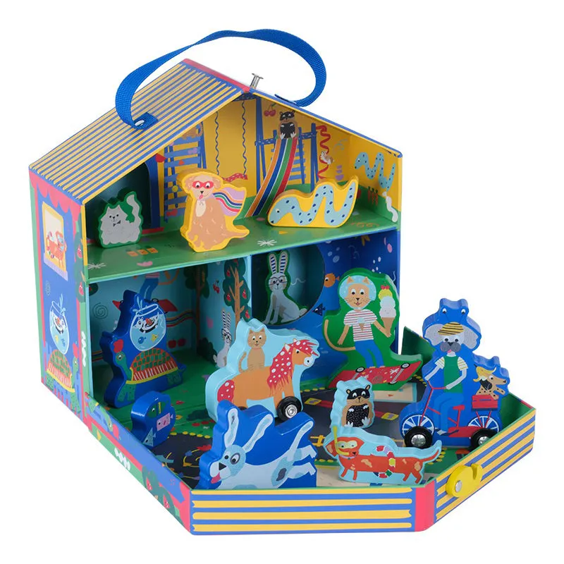 Floss & Rock Playbox with Wooden Pieces - Pets