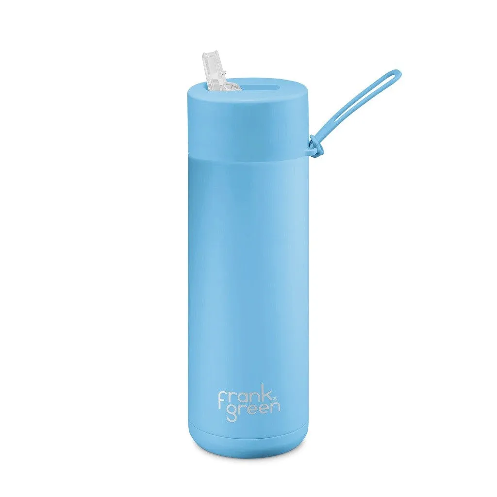 Frank Green Ceramic 20oz Straw Bottle - Sky Blue