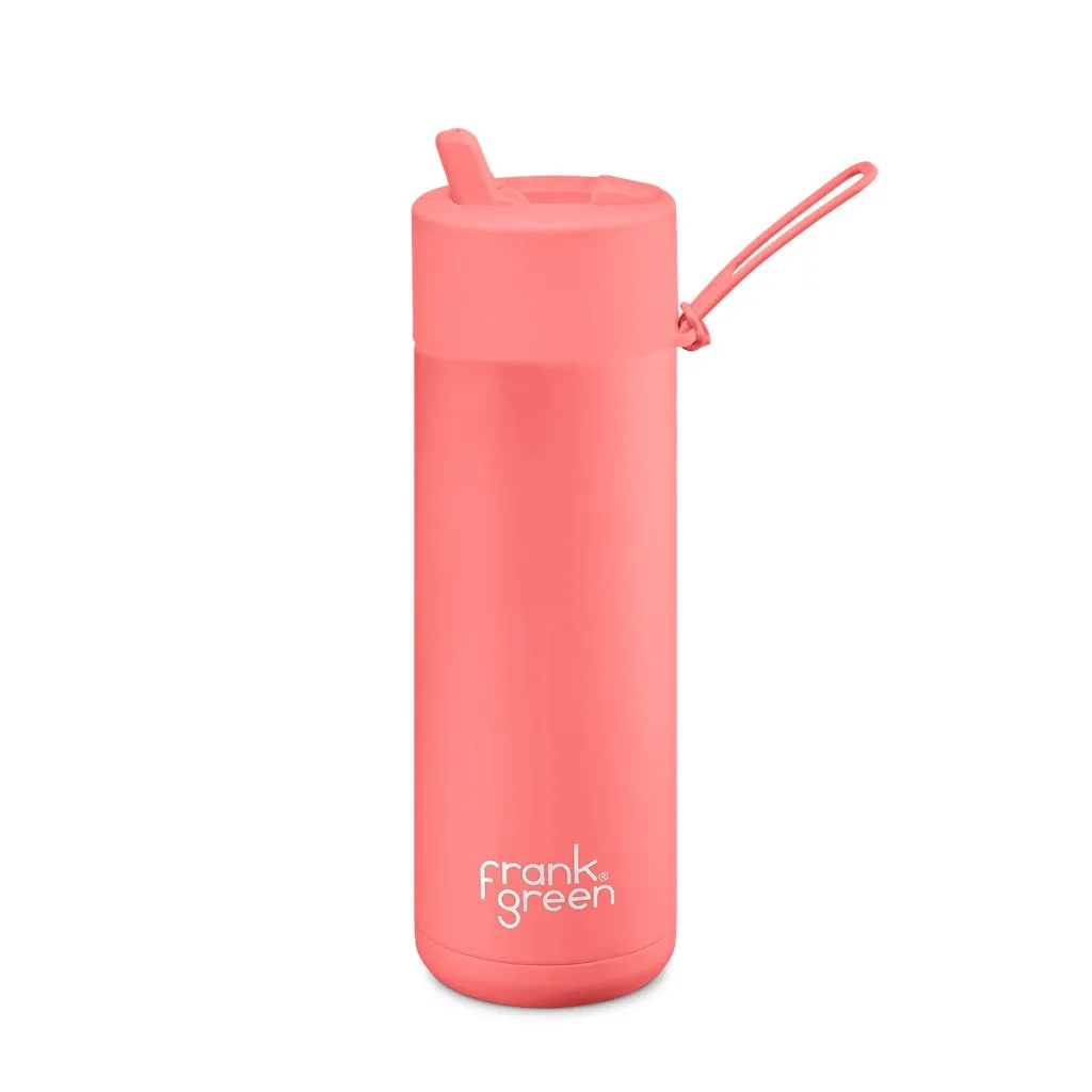 Frank Green Ceramic 20oz Straw Bottle - Sweet Peach