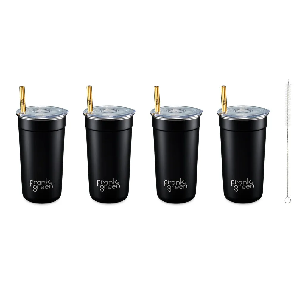 Frank Green Ceramic Party Cups 16oz Midnight - Set of 4