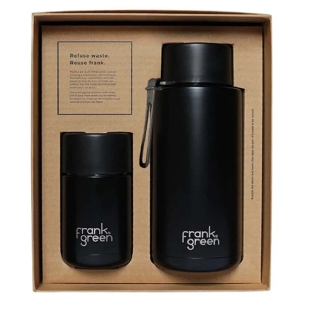 Frank Green Gift Set 12oz Cup   34oz Bottle - Midnight