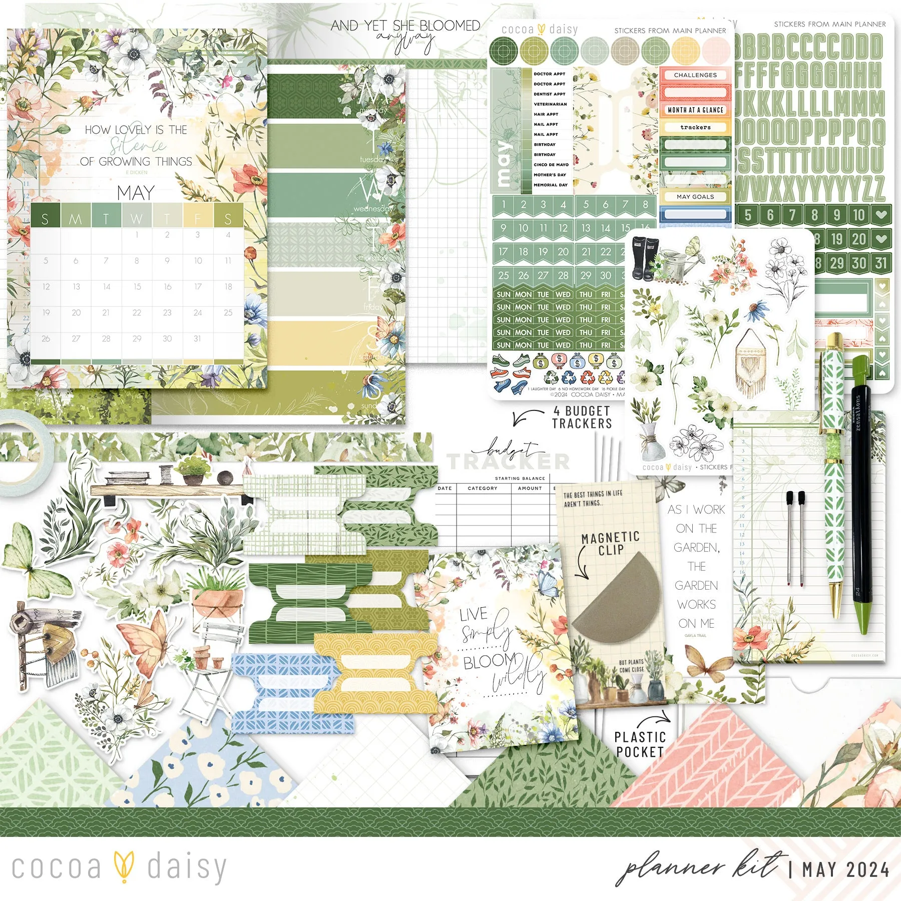 From The Garden Planner Kit - Choose your insert or notebook May 2024