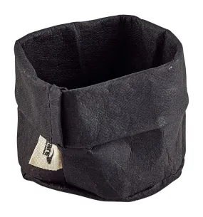 Genware WPB-7BK Black Washable Paper Bag 7 Dia x 6cm (H)