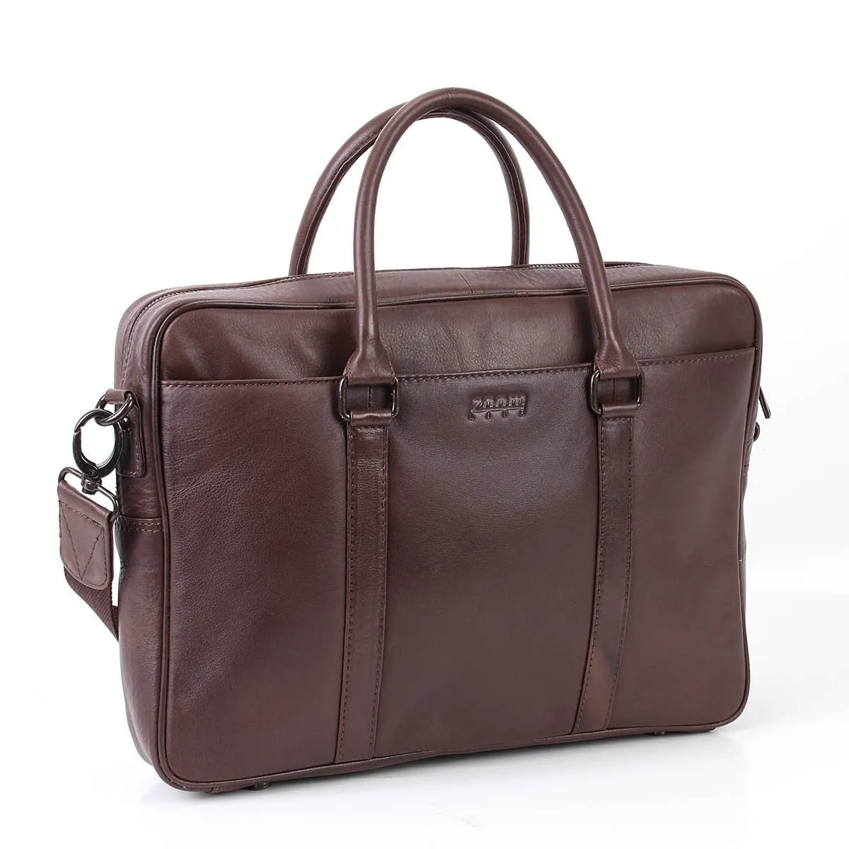 George Soft Leather Brief Bag