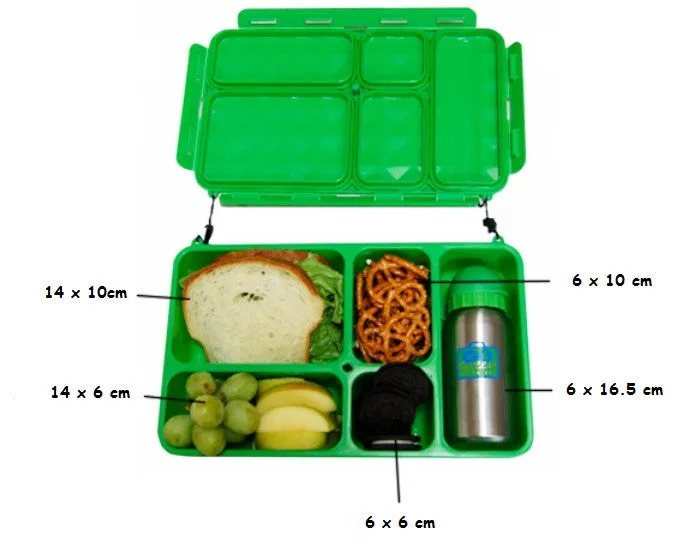 Go Green Lunch Box - Jurassic with Blue Box