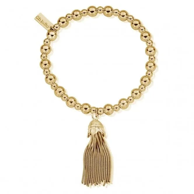 Gold Mini Small Ball Tassel Bracelet GBMSB2102