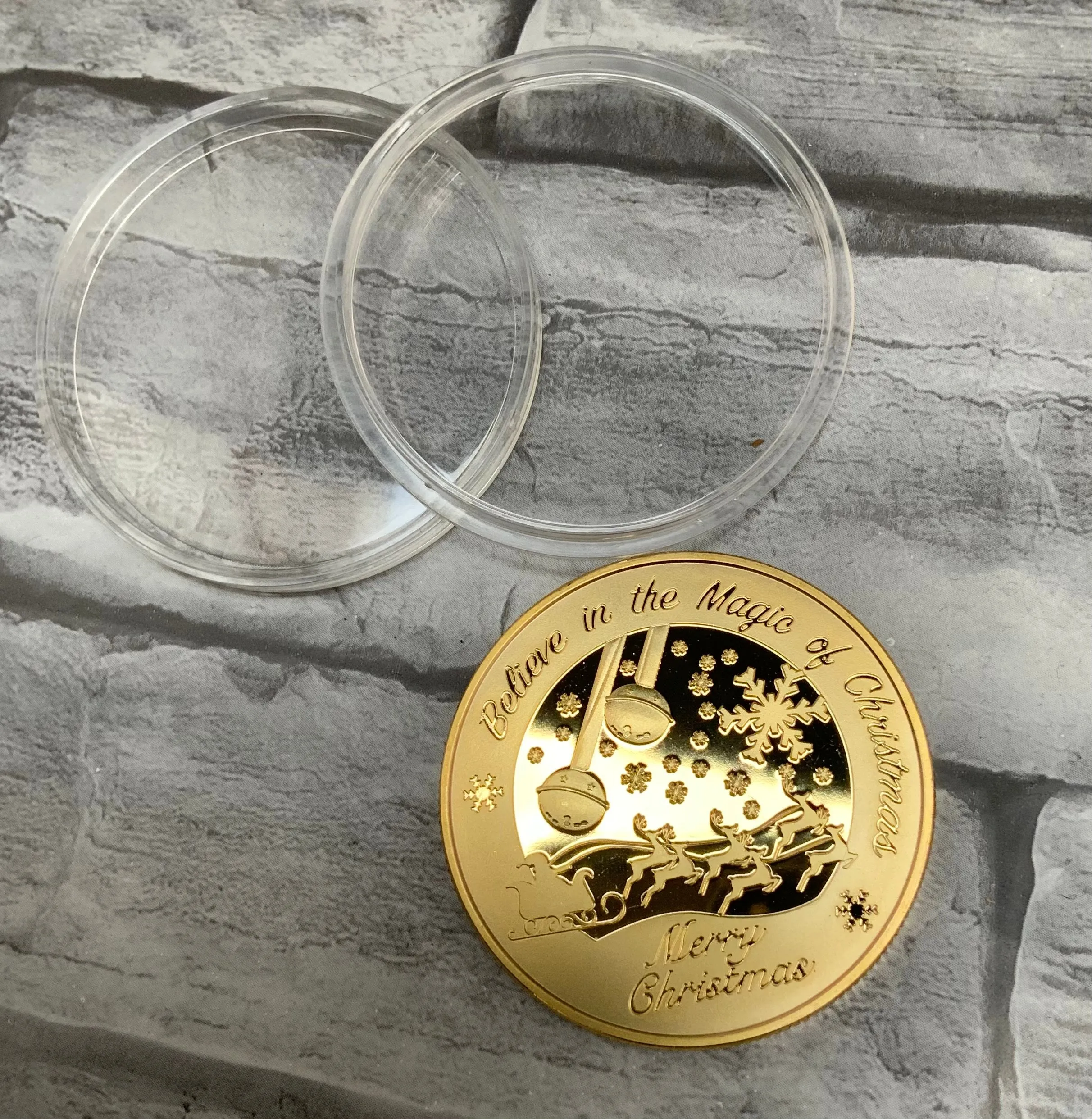 Gold Santa Wish Coin - Christmas