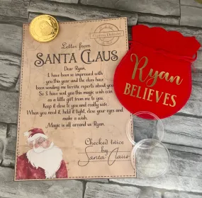 Gold Santa Wish Coin - Christmas