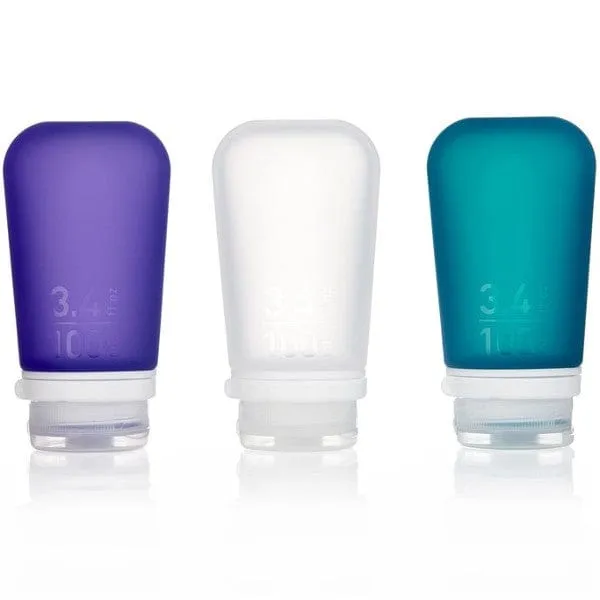 GoToob  Large Refillable Travel Bottle 100ml - Multicolour 3pk