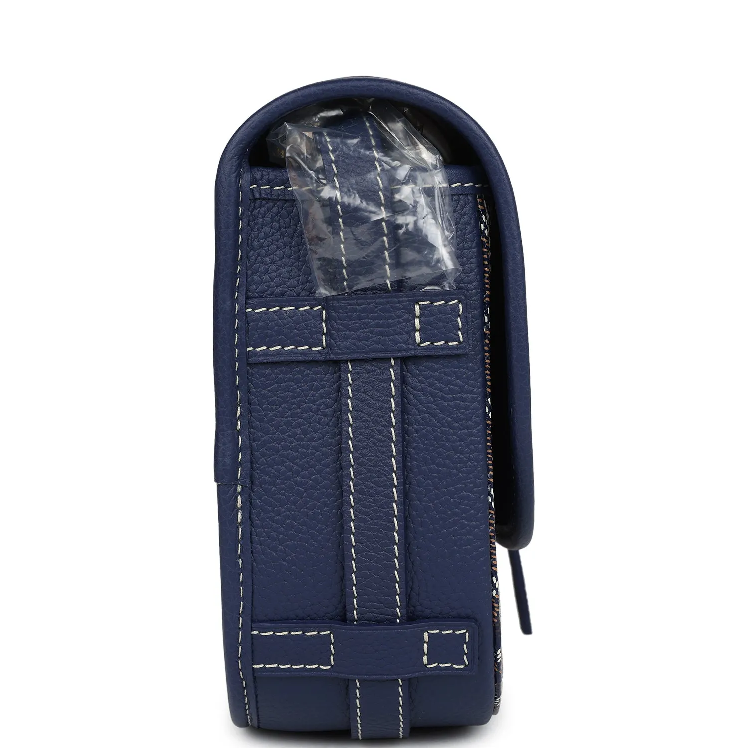 Goyard Goyardine Navy Belvedere PM Palladium Hardware