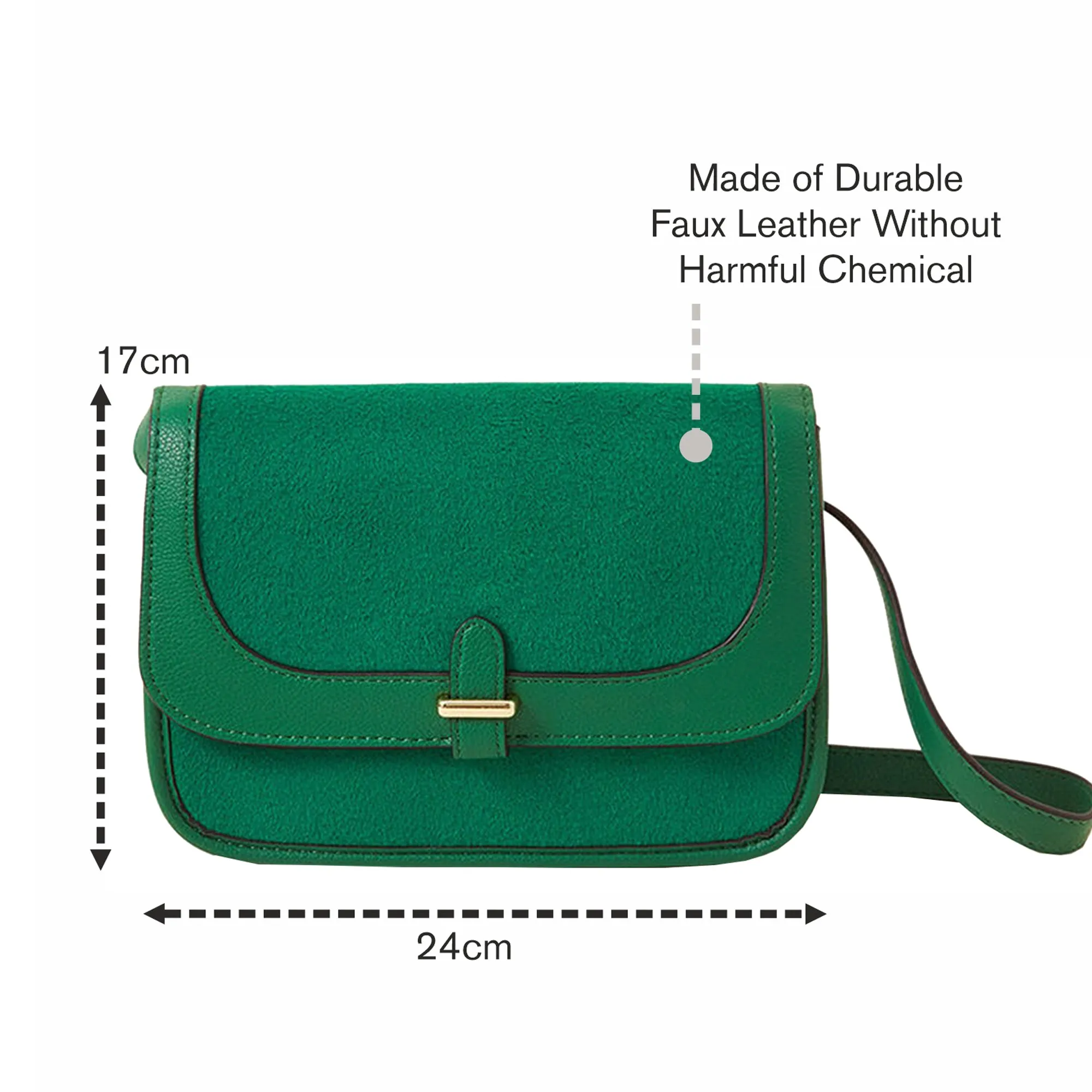 Green Felt Cross Body