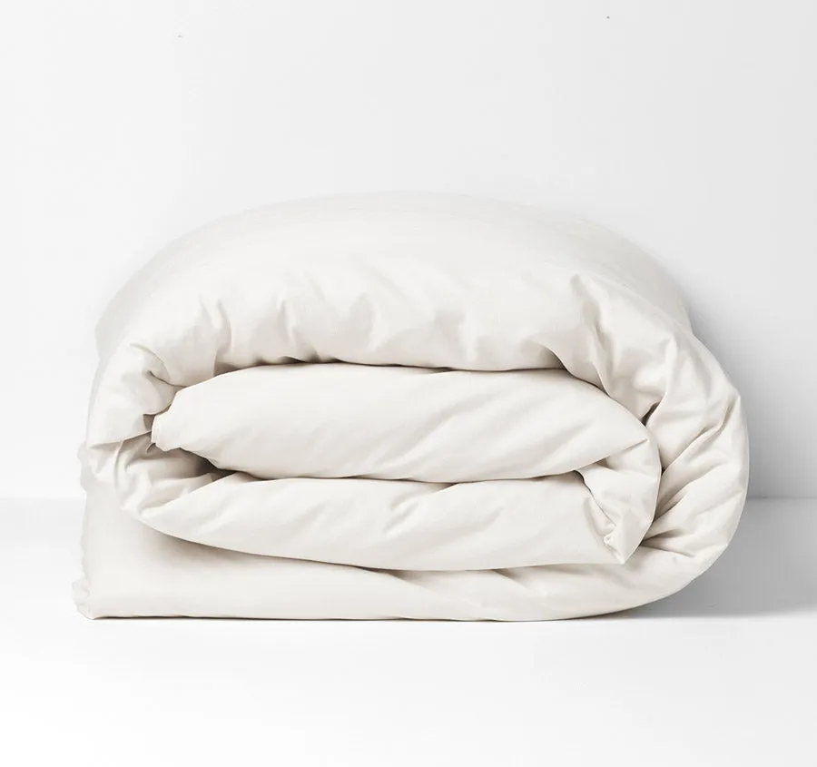 Halo Organic Cotton Quilt Cover Range White Sand