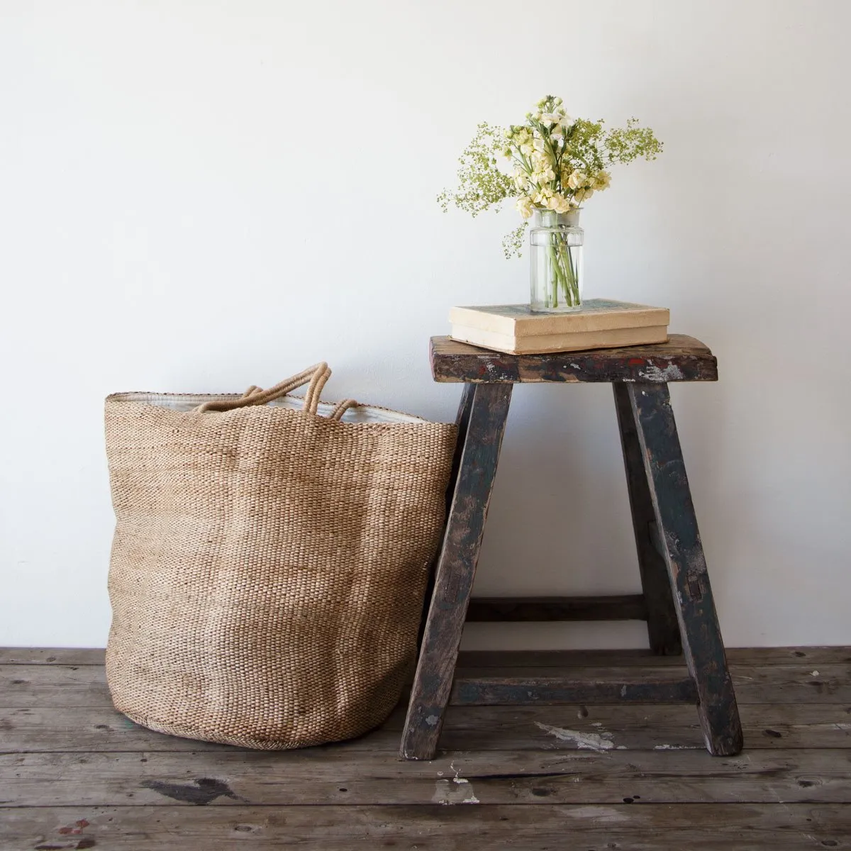 Hand Woven Jute Tote Bag Natural