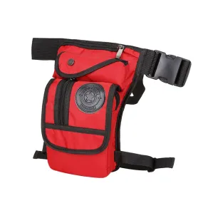 HaoShuai 325 Multi-Function Nylon Leg Bag Mountaineering Outdoor Travel Sports Convenient Waist Bag(Red)