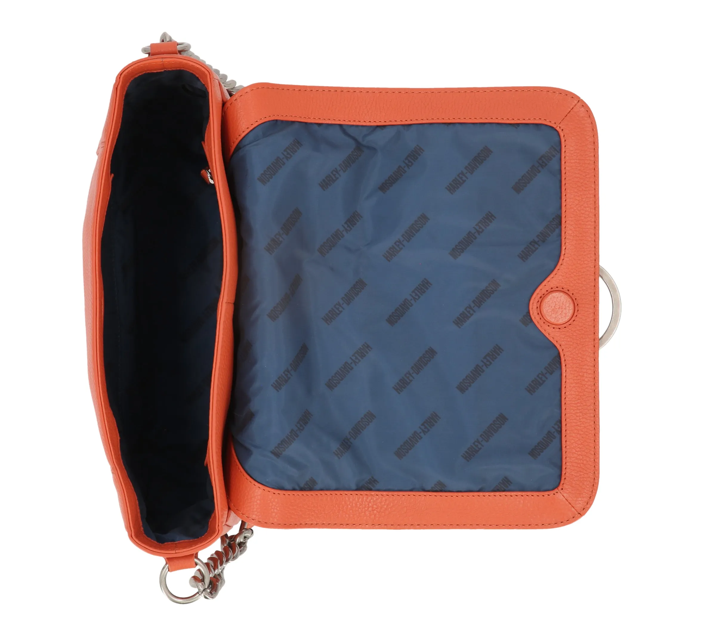 Harley-Davidson Women's Magnetic Flap Closure O Ring Chain Purse, MHW047