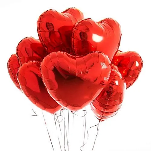 Heart Shape Foil Balloon for Party Decorations Pack of 5