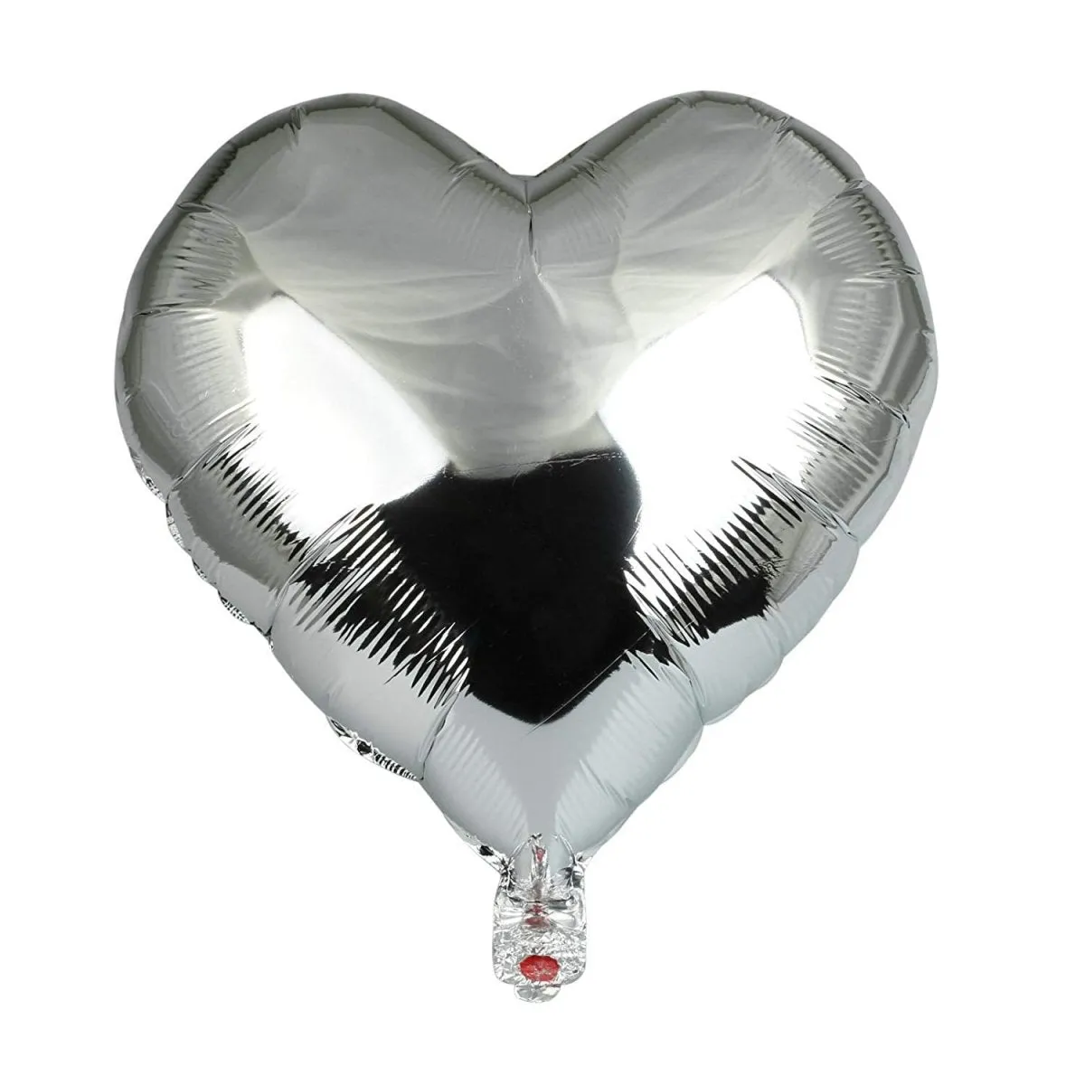 Heart Shape Silver Foil Balloons 16" Inches for Party Decorations 5pcs