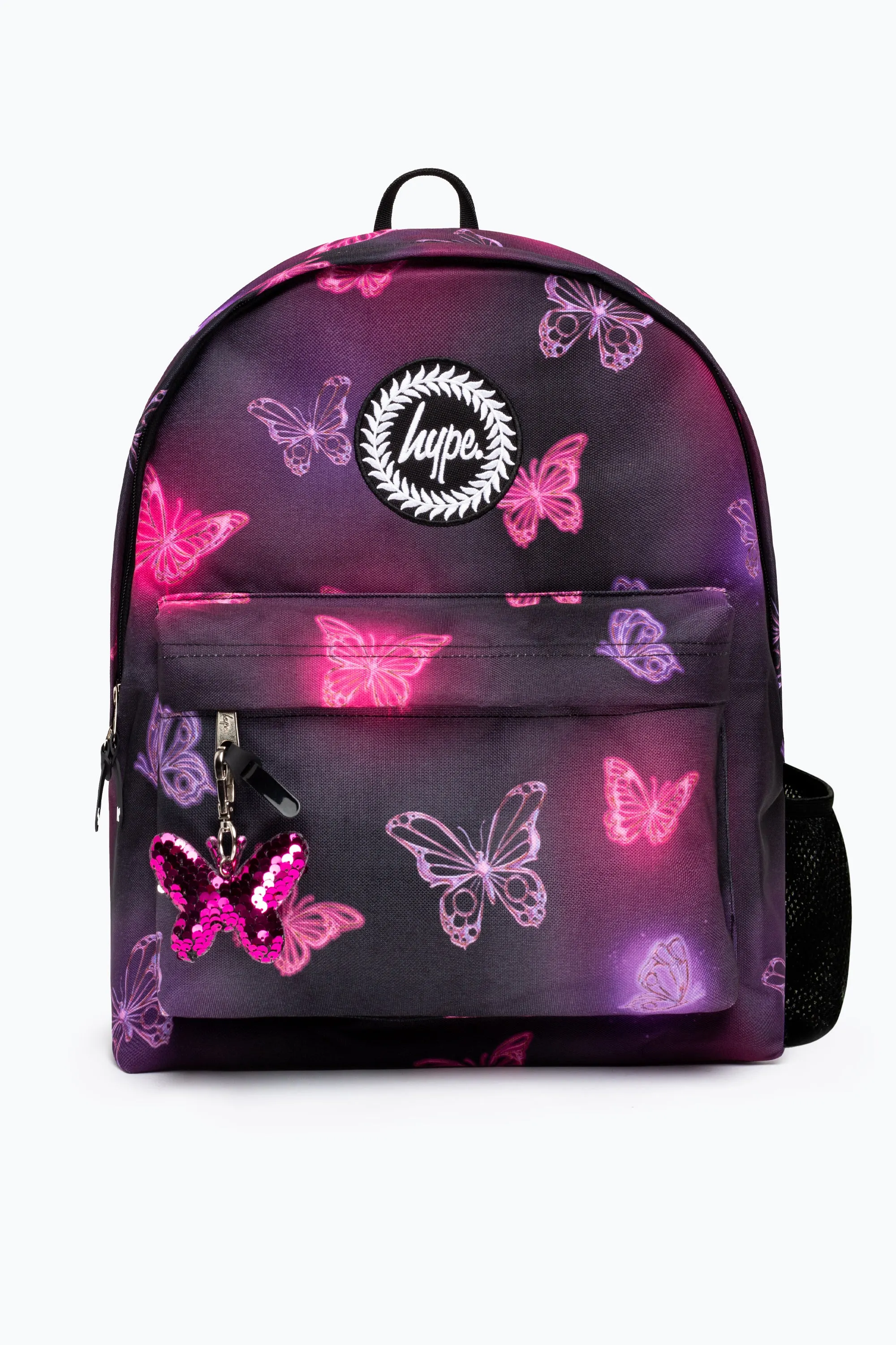 Hype Girls Iconic Pink/Purple Chrome Glow Butterfly Backpack