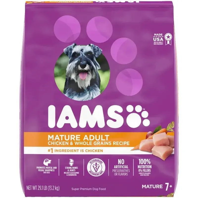 IAMS Aging Dog Food, Chicken, 29.1 lb