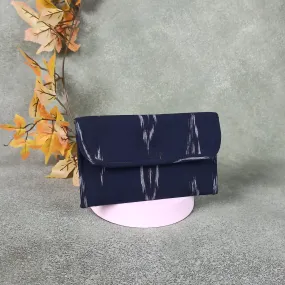 Ikat Clutch Blue Colour with White Prints.