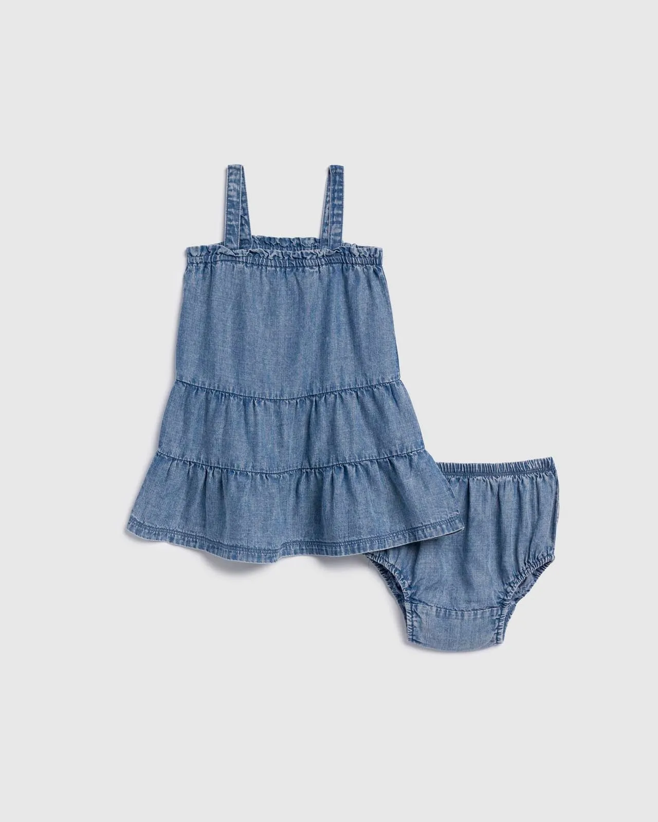 Infant Girl Indigo Tiered Dress